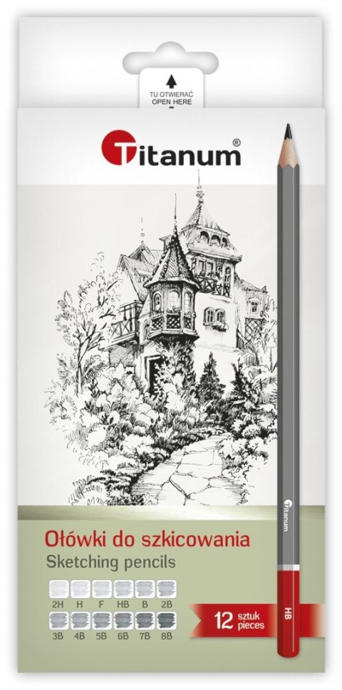 Ołówek w kartonowym pudełku (różne) Titanum