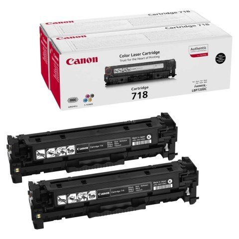 Zestaw dwóch tonerów Canon CRGP718BK do LBP-7200/7210 | 2 x 3 400 str. | black