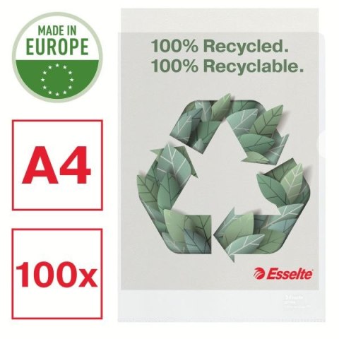 Ofertówka Recycled A4 kolor: bezbarwny typu L 100 mic. Esselte (627496)