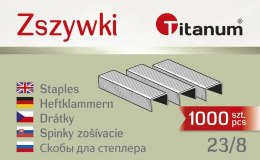 Zszywki 23/8 Titanum 1000 szt