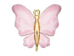 Balon foliowy Motyl, 69x69 cm, różowy Partydeco (FB248-081)