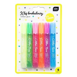 Klej w płynie Interdruk NEON brokatowy 5902277356796 10,5ml (6x10,5ml)