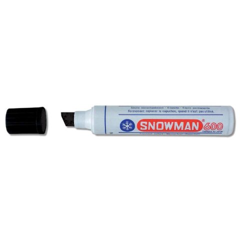 Marker permanentny Snowman Jumbo czarny, czarny 2-1.1mm ścięta końcówka