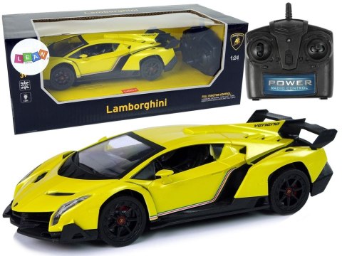 Samochód Lean R/C 1:24 Lamborghini Veneno Białe 2.4 G Światła (9741)