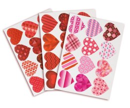 Naklejka (nalepka) wzorzyste serduszka Arpex (WA8908)