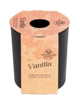 Świeczka ozdobna Pavoncella Powąchaj mnie Vanilla czarna 130ml (5906492907122)