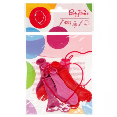 Balon gumowy mini serca 16cm 6 szt. czerwona 160mm Arpex (KB6331)