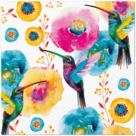 Serwetki Lunch Hummingbird mix nadruk bibuła [mm:] 330x330 Paw (SDL142400)