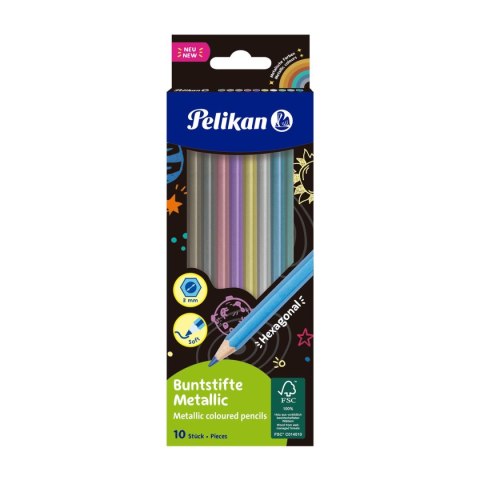 Kredki ołówkowe Pelikan metallic 701235 10 kol. (300001202) Kredki ołówkowe Pelikan metallic 701235 10 kol. (300001202)