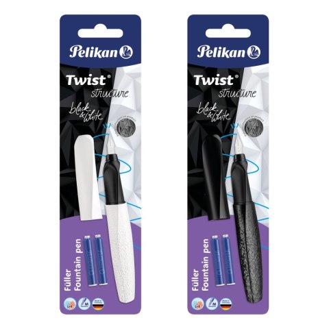 Pióro wieczne Twist P457 M Biał/czar + 2 naboje 824637 Pelikan (300009999)
