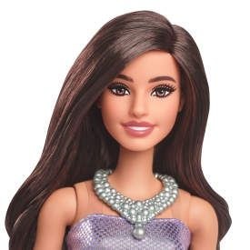 Lalka Fashionistas brązowe włosy, cekinowa sukienka [mm:] 290 Barbie (HYT92)