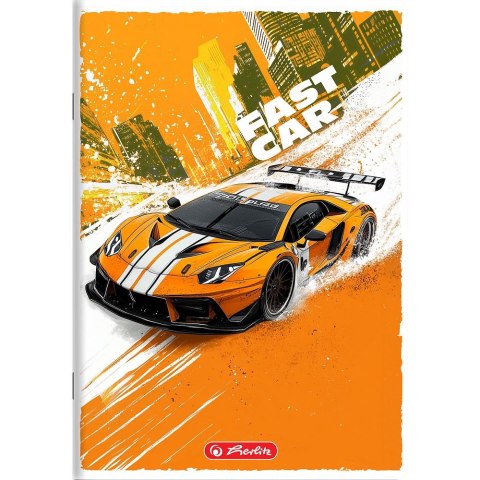 Zeszyt A5 Fast Car 32k. 70g linia podwójna kolorowa Herlitz (400196835)
