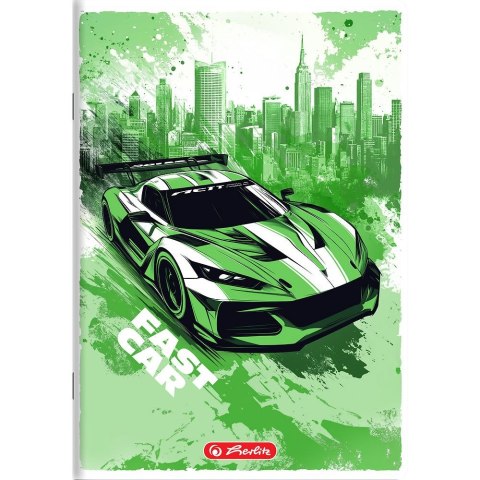 Zeszyt A5 Fast Car 32k. 70g linia podwójna kolorowa Herlitz (400196835)