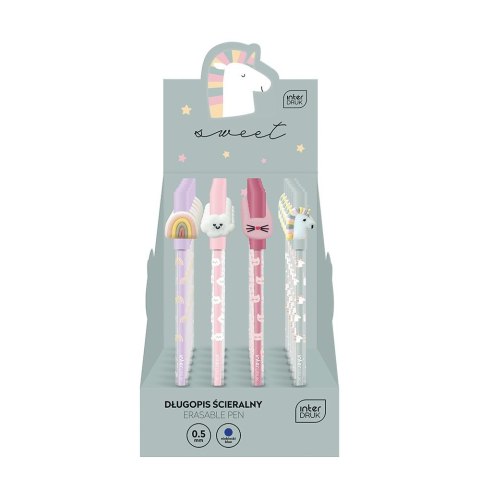 Długopis wymazywalny SWEET na skuwkę z figurką 590227733193 wkład niebieski 0,5mm Bebe