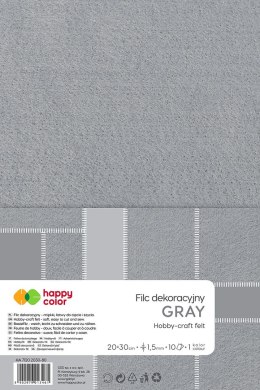 Filc Happy Color kolor: szary 10 ark. [mm:] 200x300 (HA 7150 2030-80)