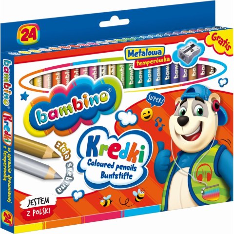 Kredki ołówkowe BAMBINO 24 kol. St.Majewski