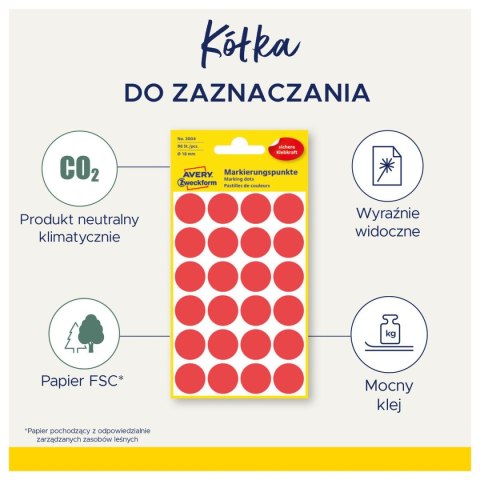 Etykieta do oznaczania kropki 18mm zielona [mm:] 18 Zweckform (3006)