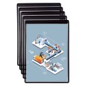 Magnetyczny panel prezentacyjny A4 Tarifold 5 szt. kolor czarny