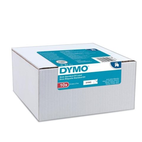 Taśma Dymo D1 9mm x 7m biała/czarny nadruk