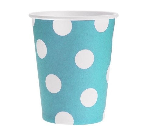 Kubek jednorazowy groszki błękitne papier 270ml (pf-kgbl)
