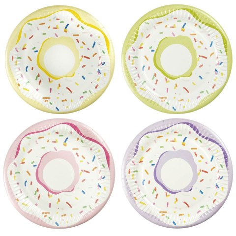Talerz jednorazowy pączki papier śr. 180mm 8 szt Arpex (D6042F)