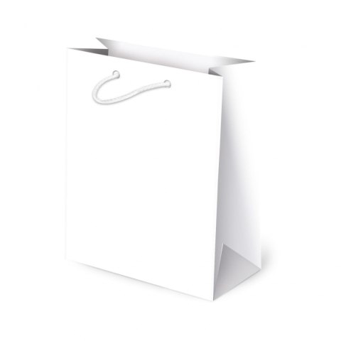 Torba prezentowa A4+ gładka biała [mm:] 225x315x 100 Paw (T-2N)