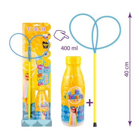 Bańki mydlane Obręcz Pro Motylek + płyn 400ml Tuban (TU3200)