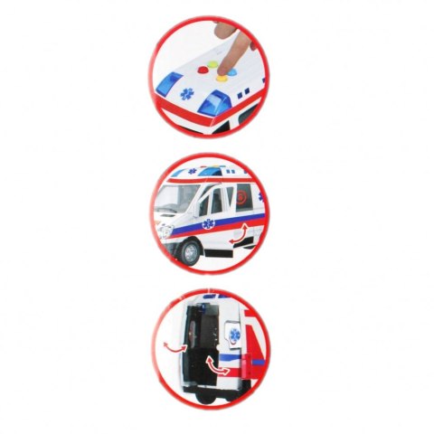 Ambulans 26cm światło i dźwięk Mega Creative (522124)