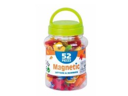 Klocki magnetyczne literki i cyferki 52el. w słoiku Bigtoys (BLIM3020)