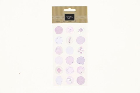 Naklejka (nalepka) pieczątki jasno fioletowe 18szt. Argo (254053)