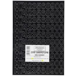 Cyfry samoprzylepne czarne Farro