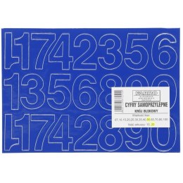 Cyfry samoprzylepne niebieskie Farro