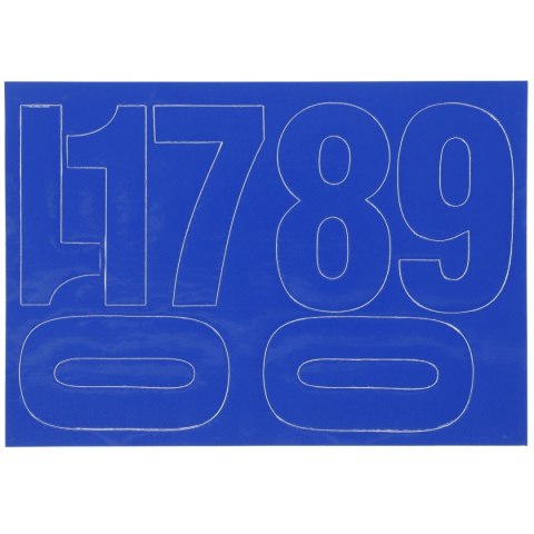 Cyfry samoprzylepne niebieskie Farro