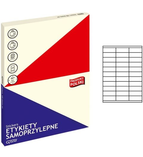 Etykieta samoprzylepna A4 biały [mm:] 70x25 Grand (008)