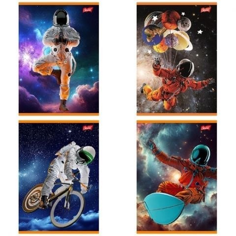 Zeszyt A5 Spaceman 32k. 70g linia kolor Unipap