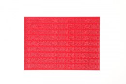 Cyfry samoprzylepne czerwone Farro