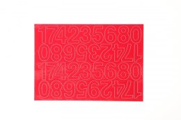 Cyfry samoprzylepne czerwone