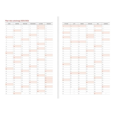 Kalendarz nauczyciela książkowy (terminarz) PCV KOTY bezbarwny A5 Wydawnictwo Wokół Nas (A5TN078B)