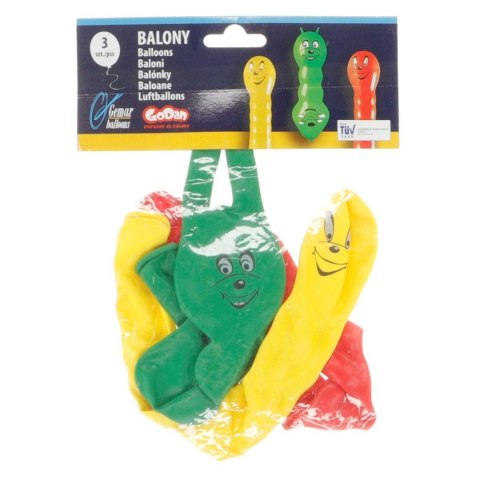 Balon gumowy PREMIUM DŻDŻOWNICE 3 szt mix Godan (GB/PG02)