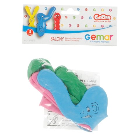 Balon gumowy PREMIUM FIGURY 3 szt mix Godan (GB/PG10)