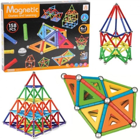Klocki magnetyczne 158 elementów Trifox (A-1030)