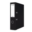 Segregator dźwigniowy z szyną A4 75mm czarny Basic (21024221-05)