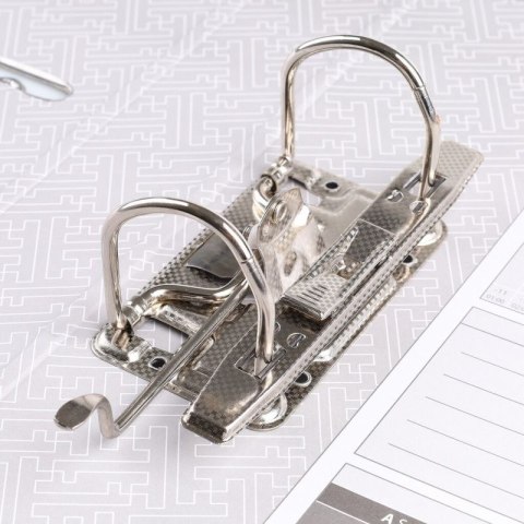 Segregator dźwigniowy z szyną A4 75mm czerwony Basic (21024221-04)