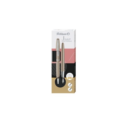 Zestaw piśmienniczy Jazz Noble Elegance Taupe pióro+długopis Pelikan (400198412)
