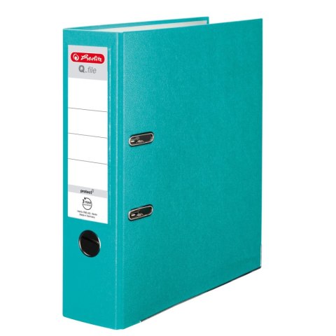 Segregator dźwigniowy Herlitz Q. file Standard A4 80mm turkusowy (0011178928)