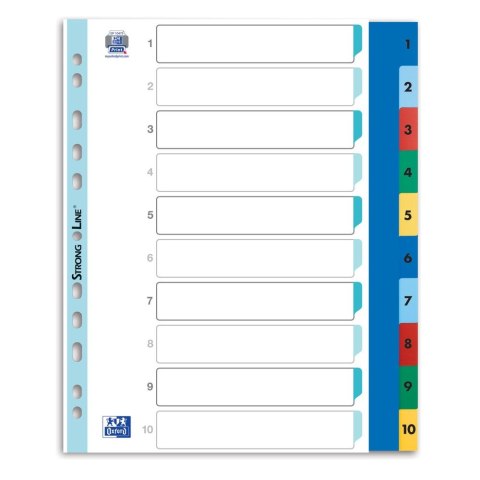 Przekładka numeryczna Maxi A4+ mix 1-10 [mm:] 245x300 Oxford (100205095)