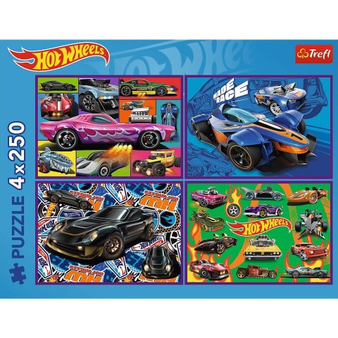 Puzzle Hot Wheels 4x250 el. Trefl (13312)