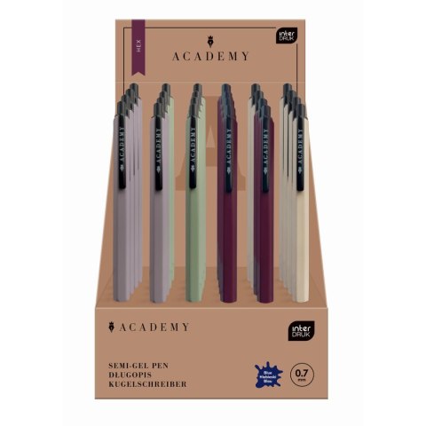 Długopis Academy HEX gripem wkład niebieski 0,7mm Interdruk (żelowy)