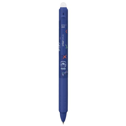 Długopis wymazywalny YUHU z gripem wkład niebieski 0,7mm Interdruk (żelowy)