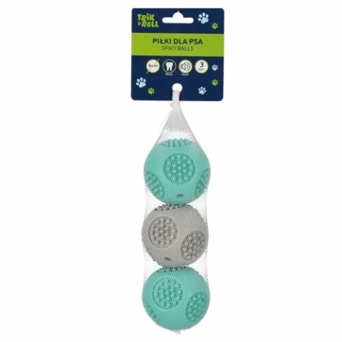Gadżet piłki dla psa 3szt., 6cm Trik Roll (560665)